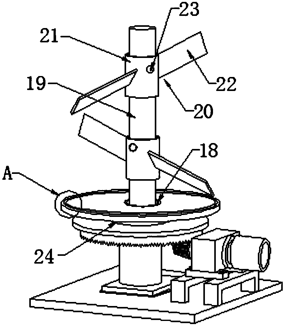 Liquid raw material uniformly mixing device