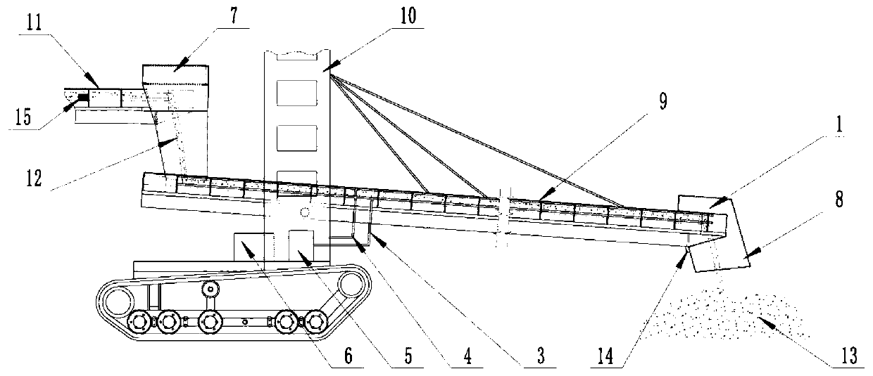 Dust suppressing and dropping device and method for dumping plough