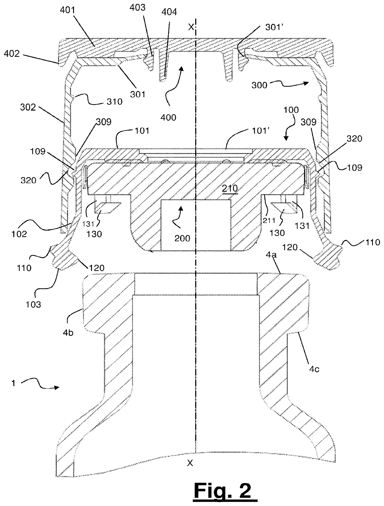 Method for sealingly closing a bottle and associated sealingly closed bottle