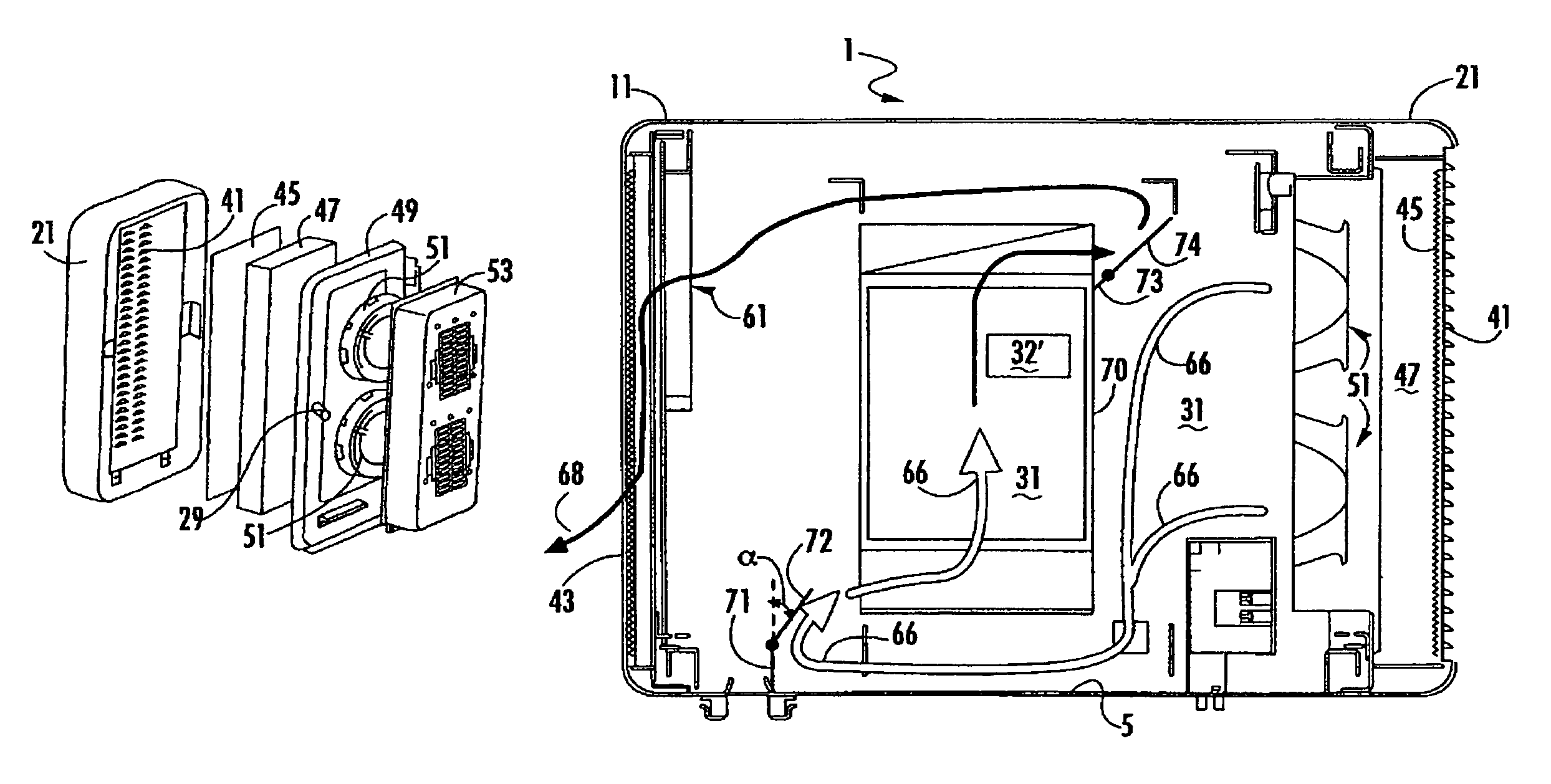 Outside plant telecommunications cabinet direct air cooling system