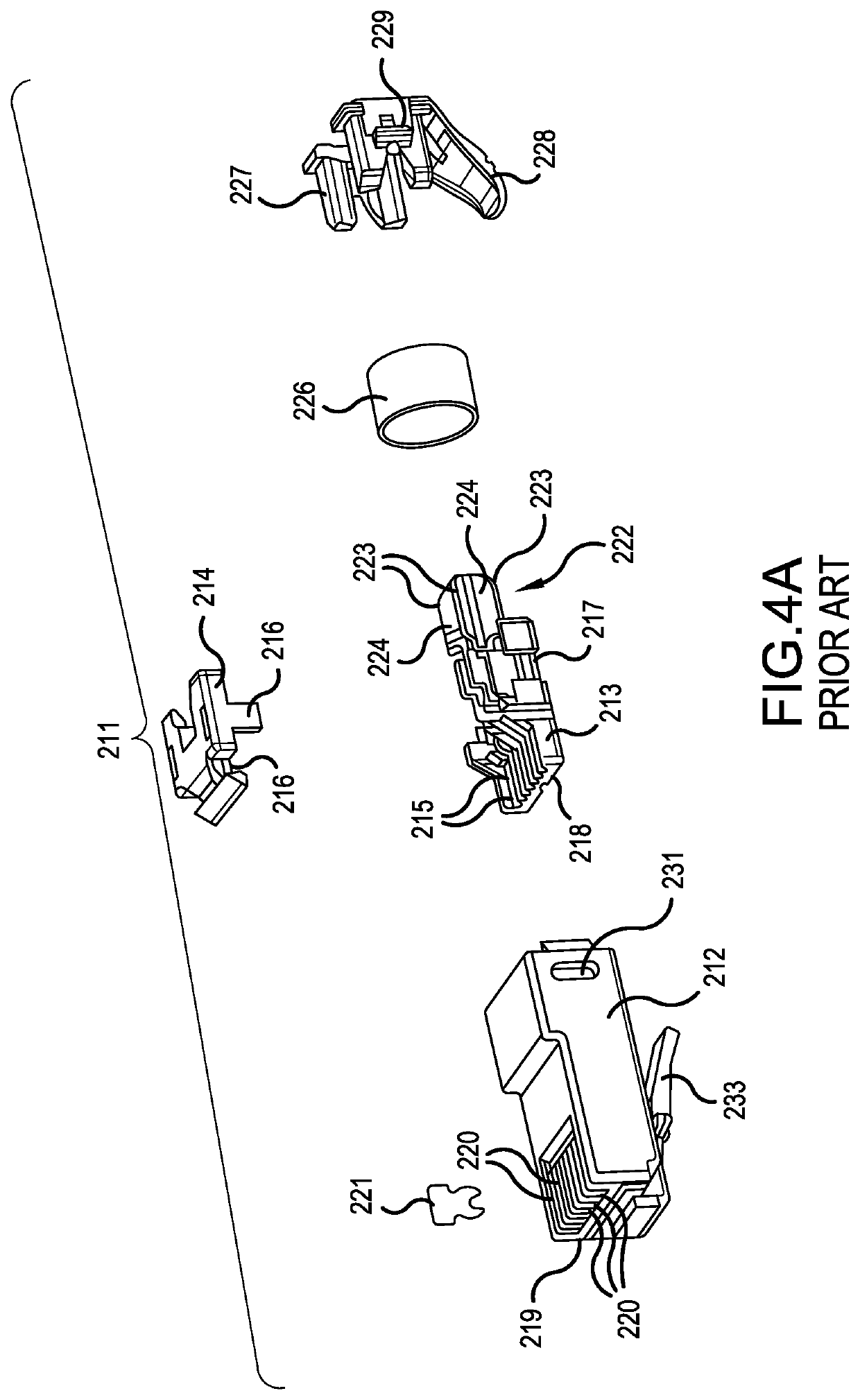 Anti-arc connector and pin array for a port