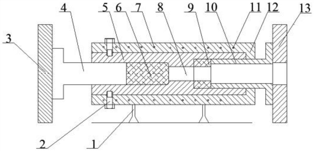 Device and method for preparing metal composite material with coating structure through bidirectional extrusion