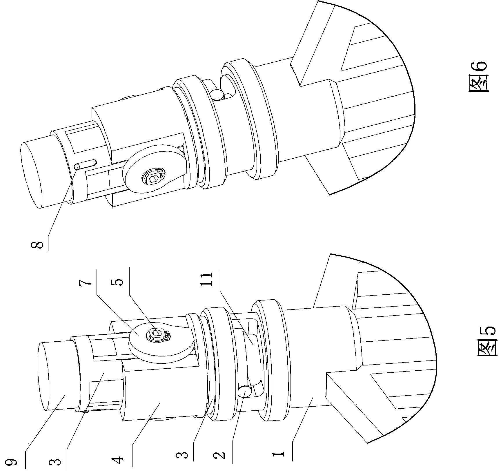 Rapid locking mechanism for stirring paddle