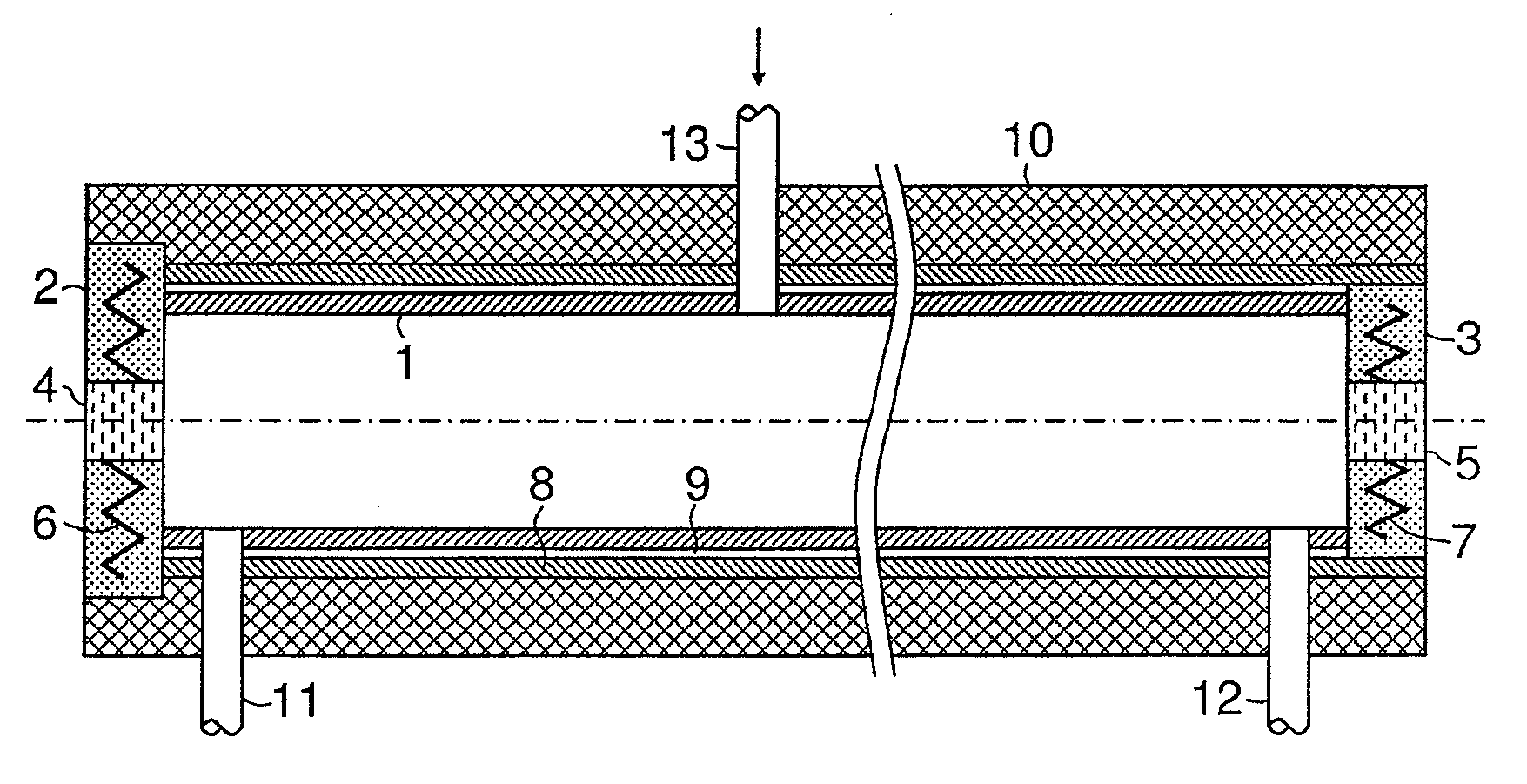 Heatable flow-through measurement cell