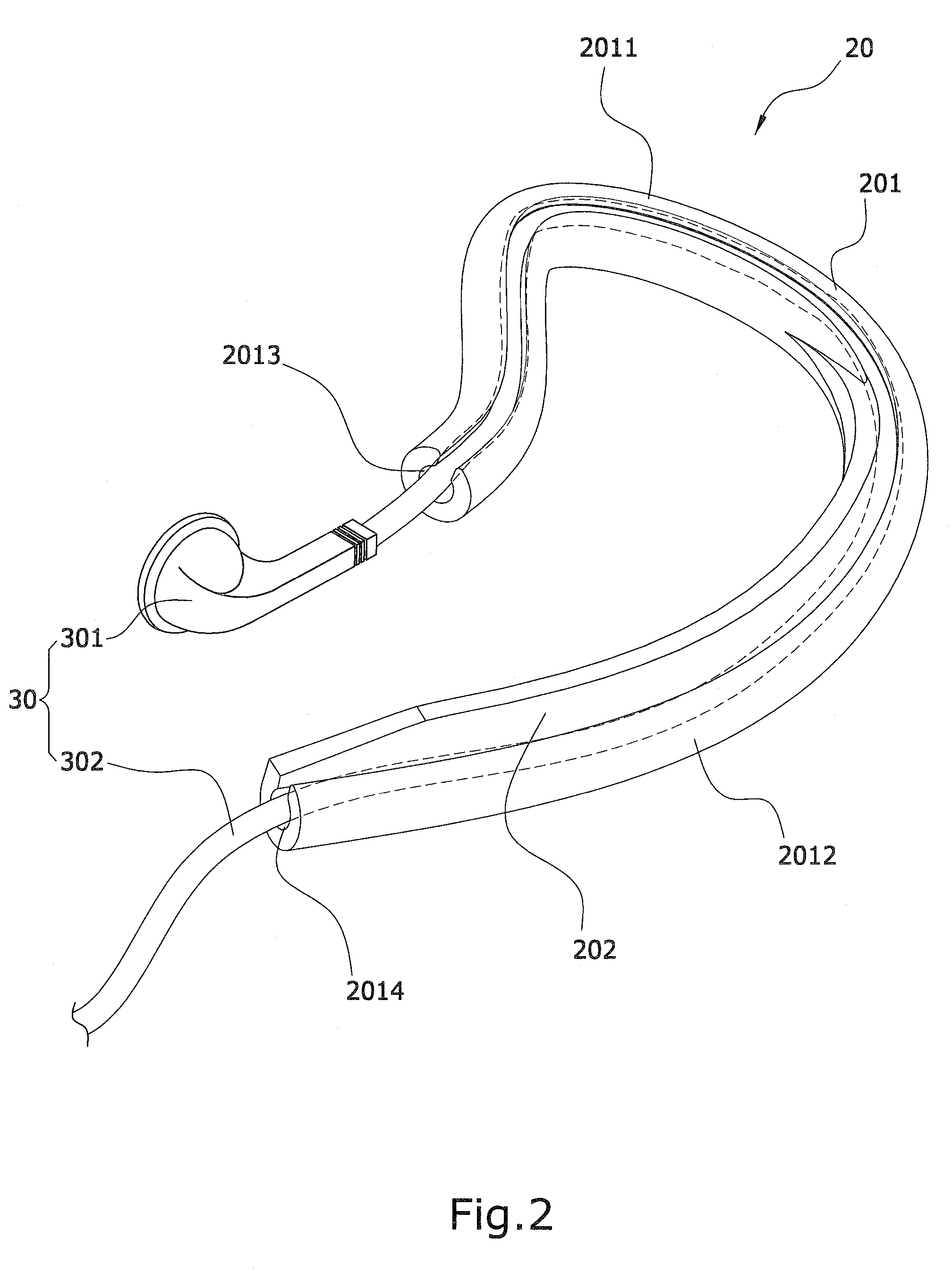 Structure of over-the-ear hook