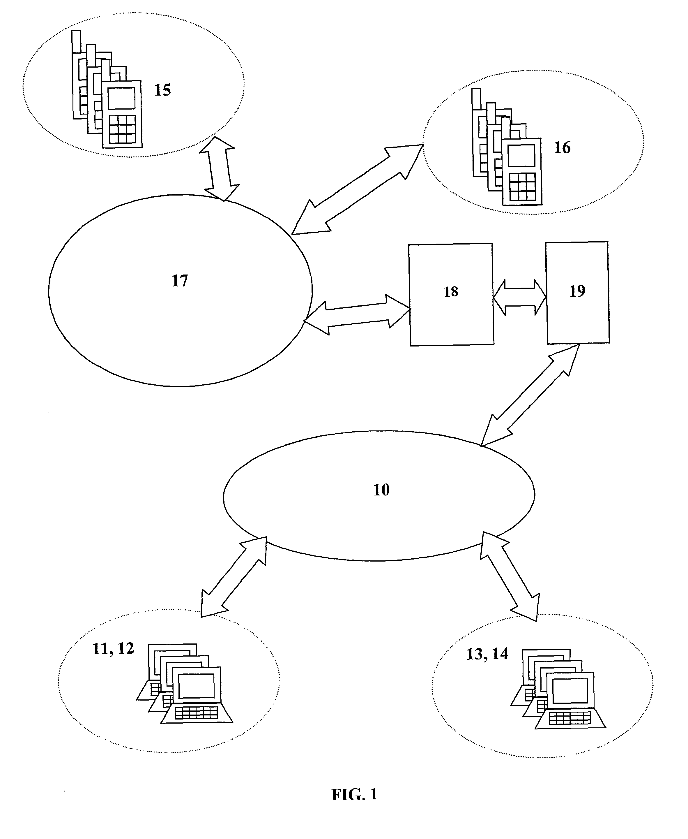 Network for information transfer for mobile stations