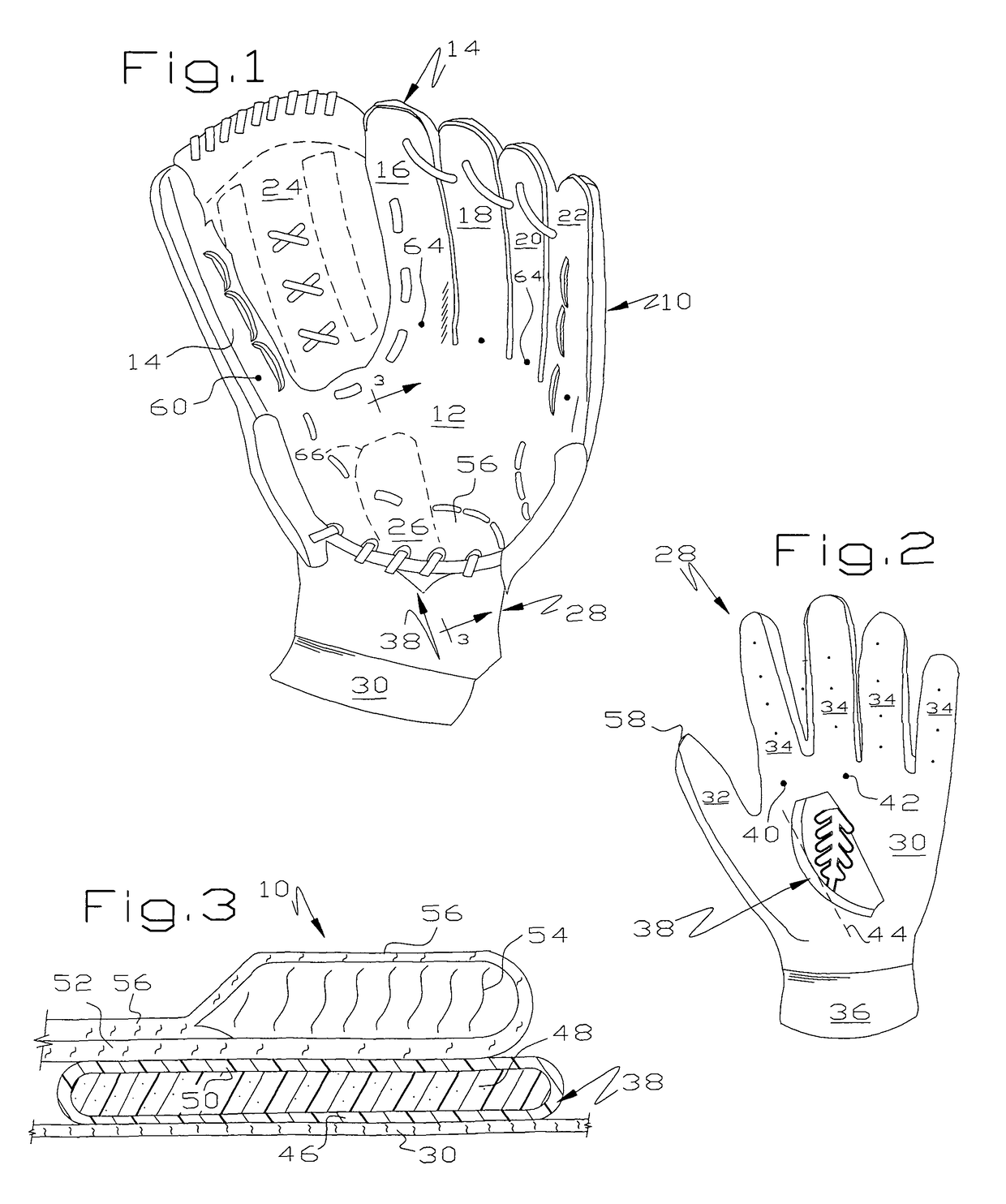 Baseball glove and liner