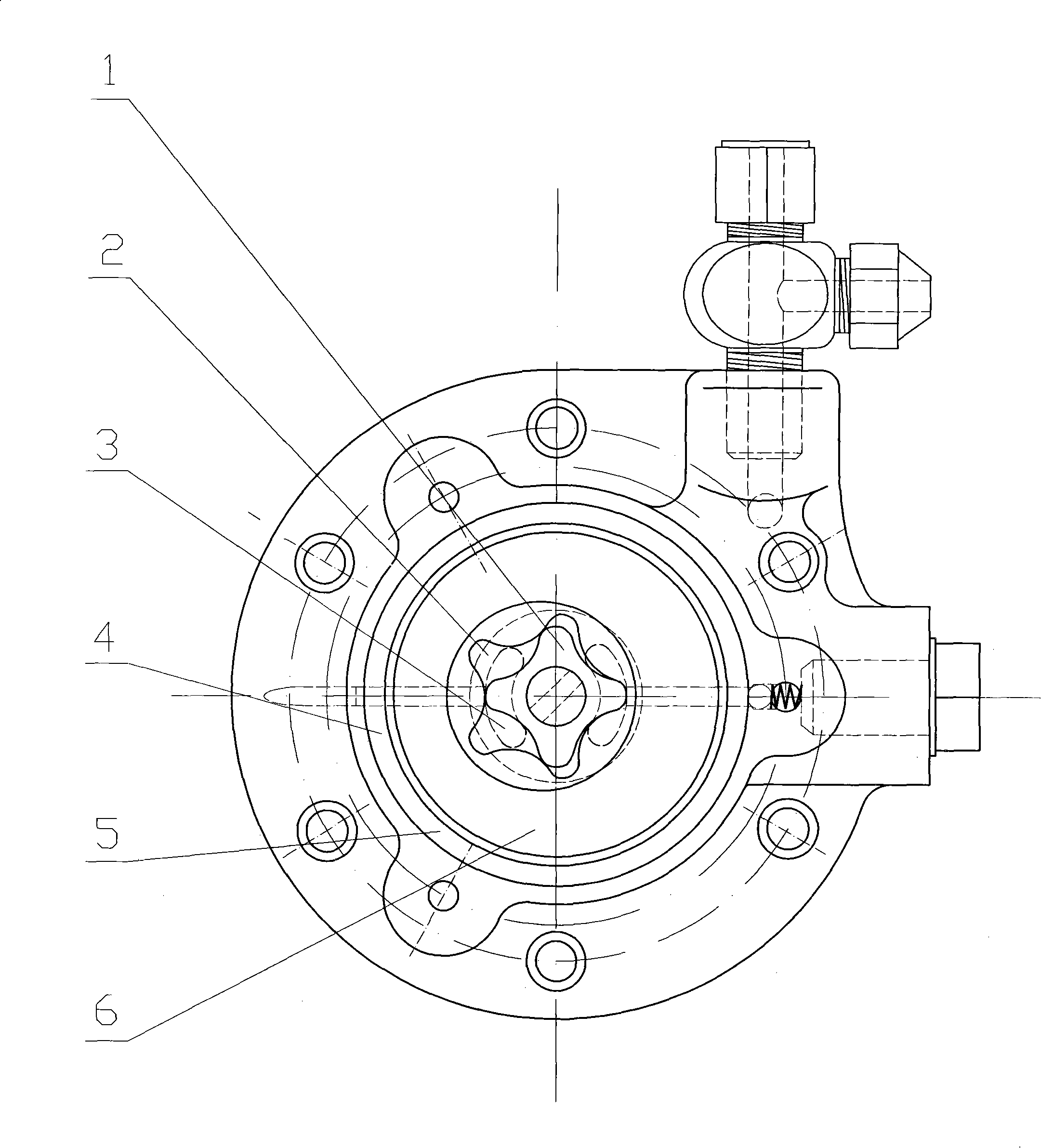 Eccentric cover for cycloidal inner/outer rotor pump