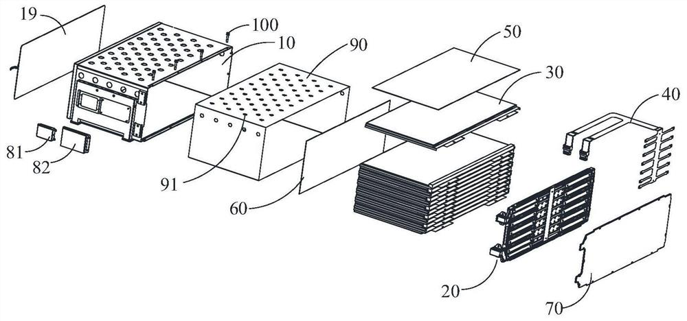 Large soft package battery module, assembly method, power battery and electric vehicle