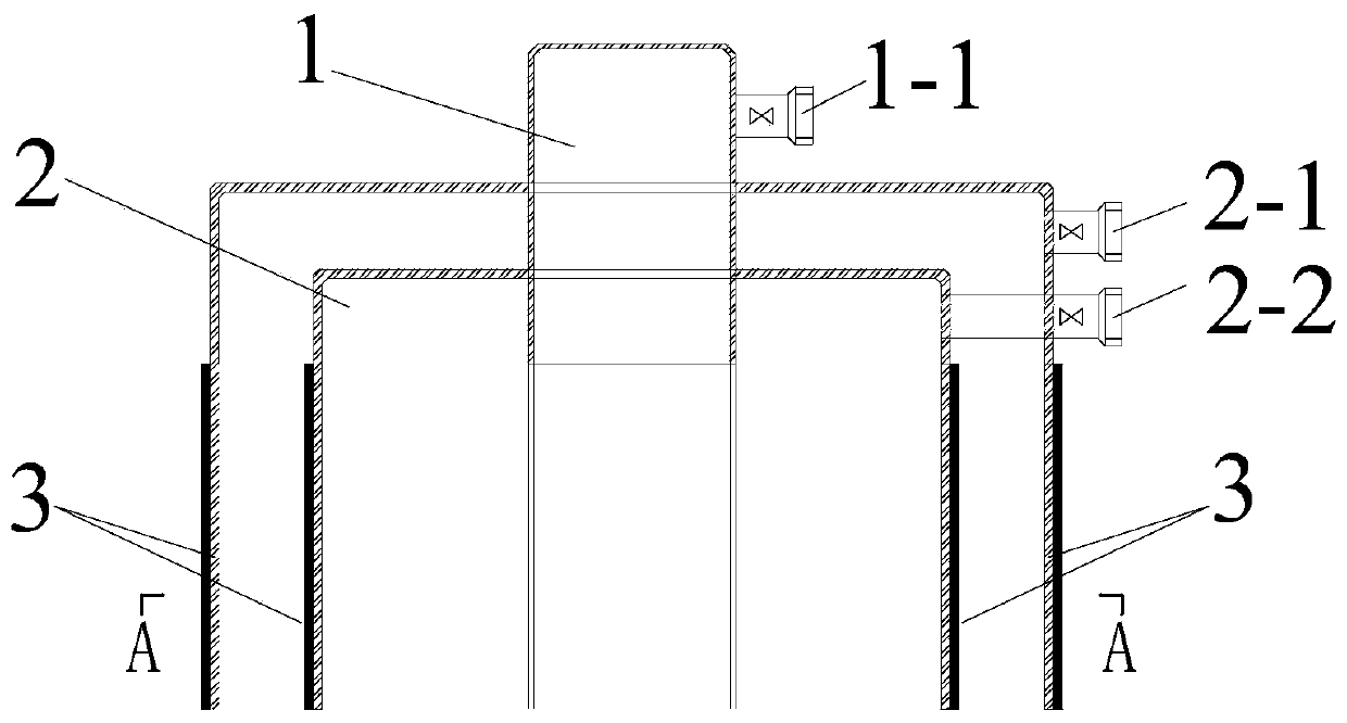 Fiber mesh reinforced grouting full-length reinforced frozen pipe in double-layer sandwich cavity and construction method