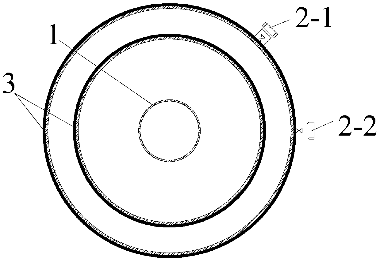 Fiber mesh reinforced grouting full-length reinforced frozen pipe in double-layer sandwich cavity and construction method