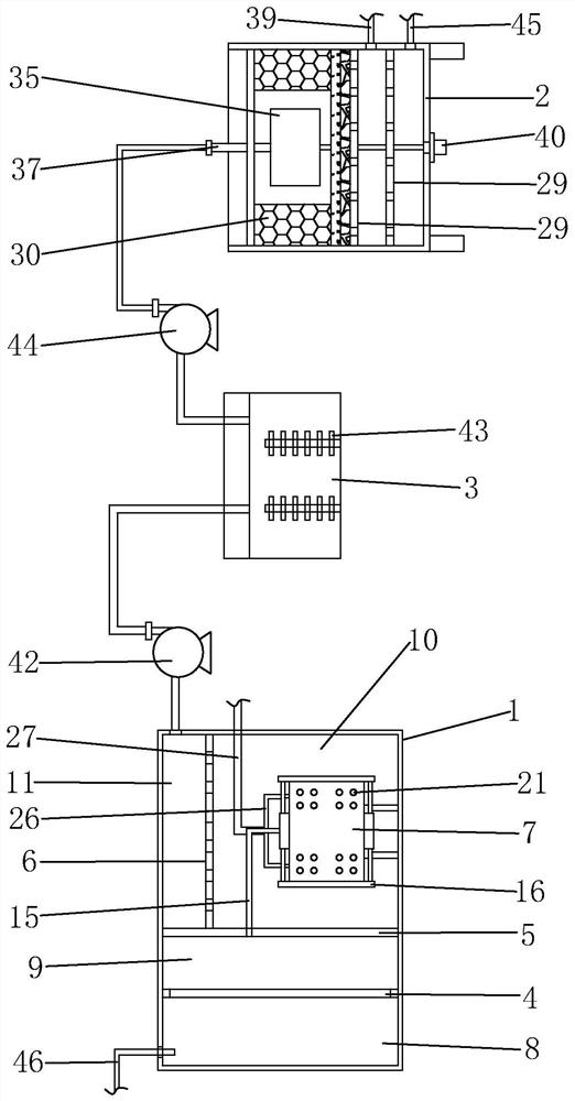 A domestic sewage treatment system and method