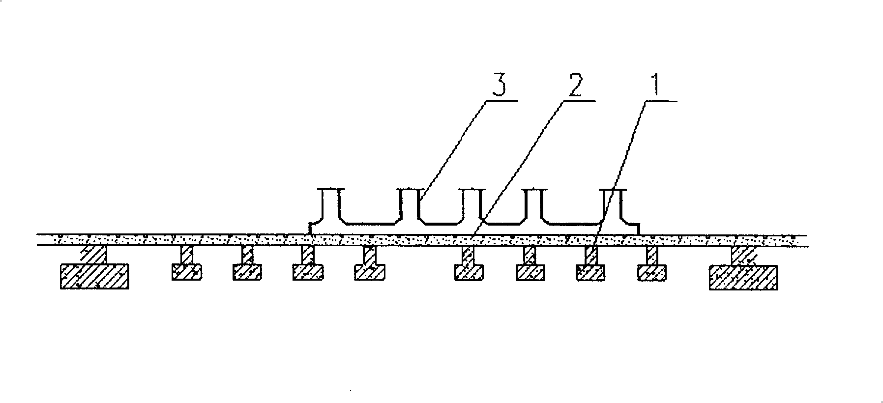 Foundation construction process of reforming self-roasting electrolytic bath into large pre-roasting electrolytic bath