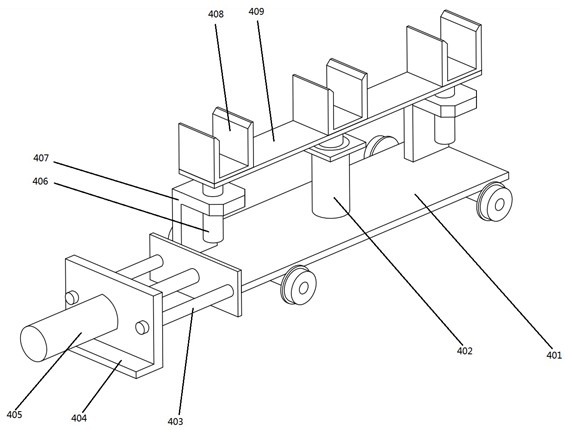 Device for automatically and efficiently cutting off waste steel rails