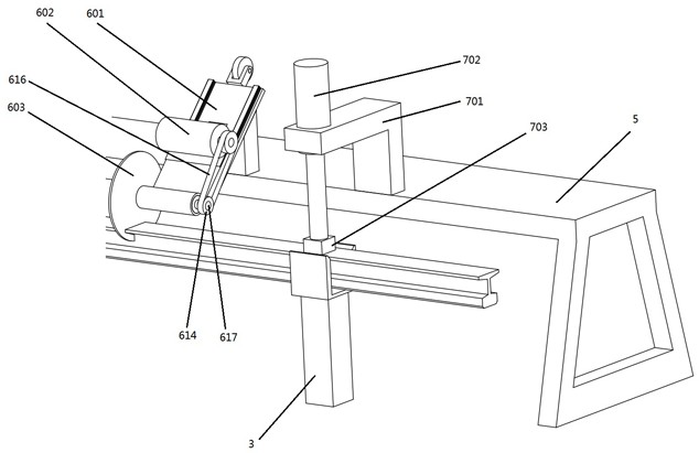 Device for automatically and efficiently cutting off waste steel rails