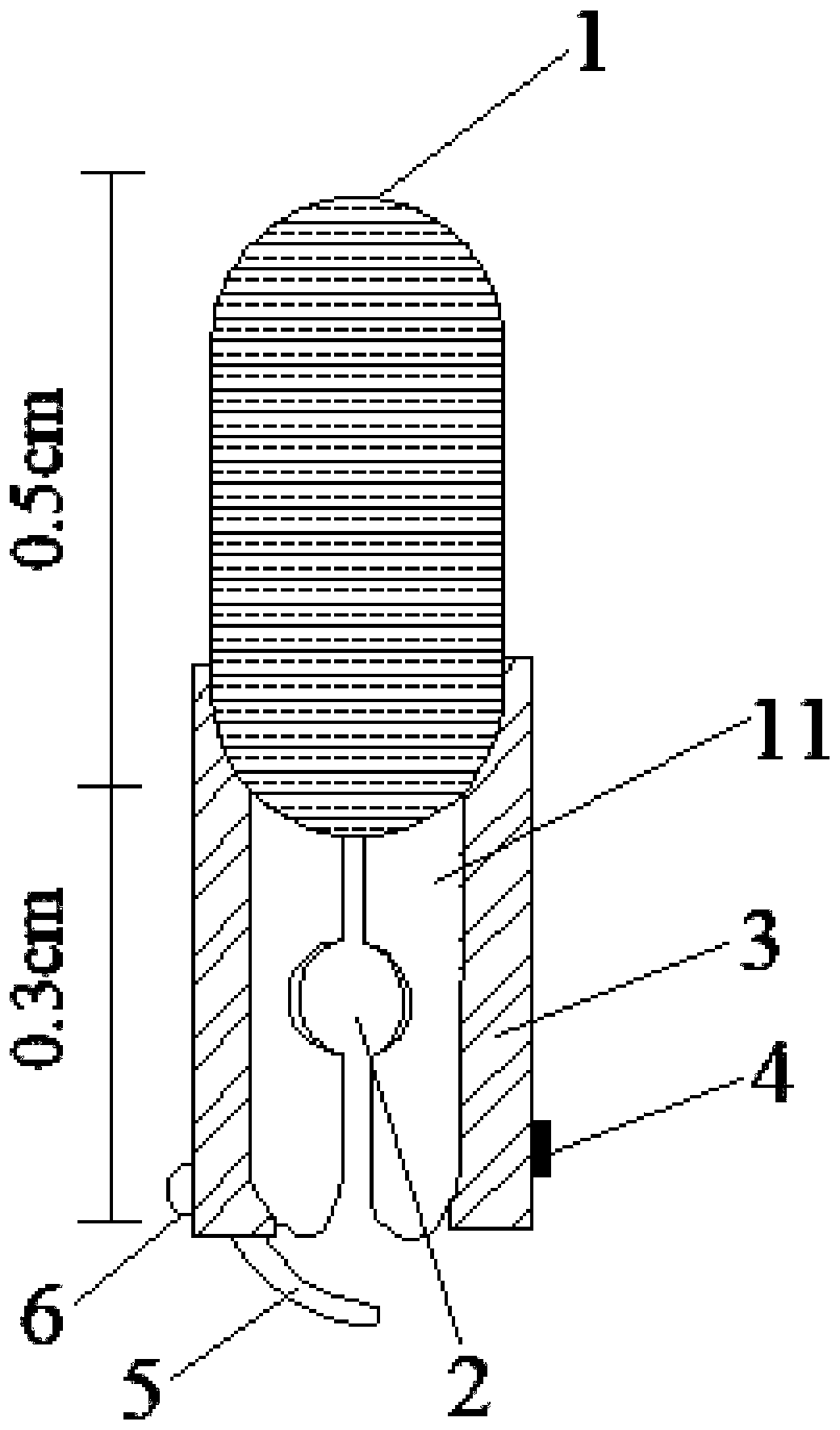 Adjustable blood vessel clamping device for 3D printing animal experiments