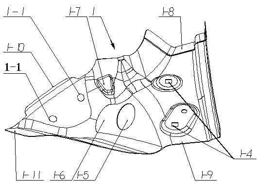 Taillight support of hatchback