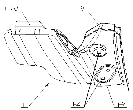 Taillight support of hatchback