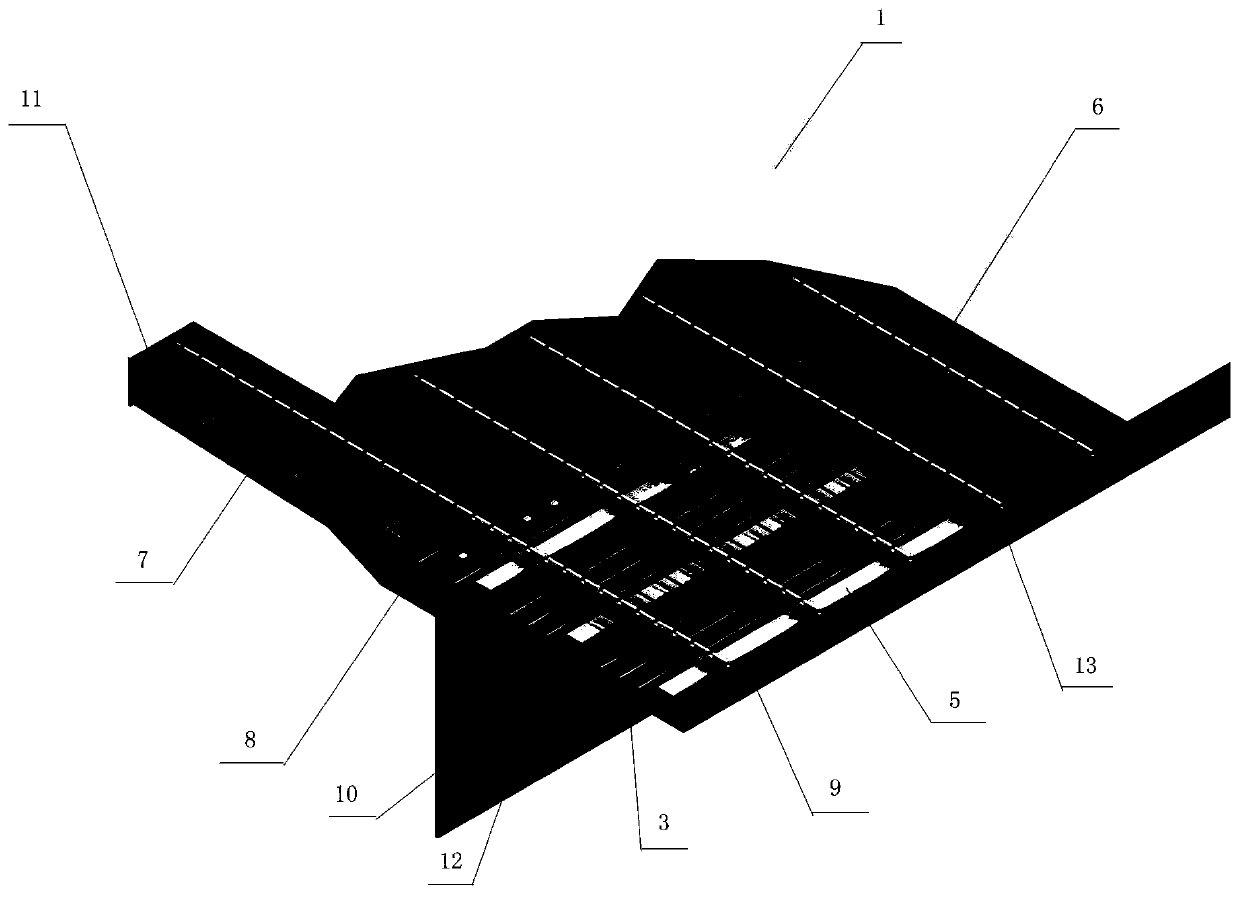 Steel-concrete combined beam bridge deck slab