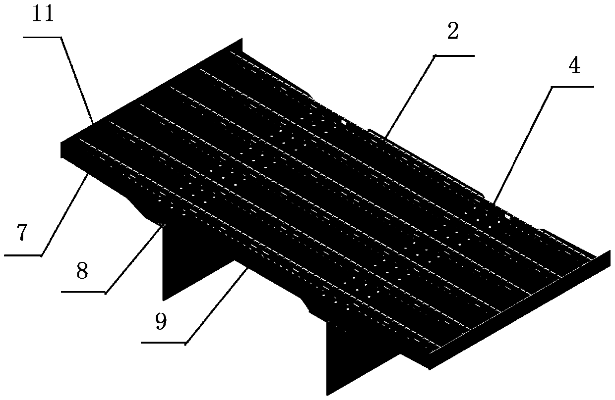 Steel-concrete combined beam bridge deck slab