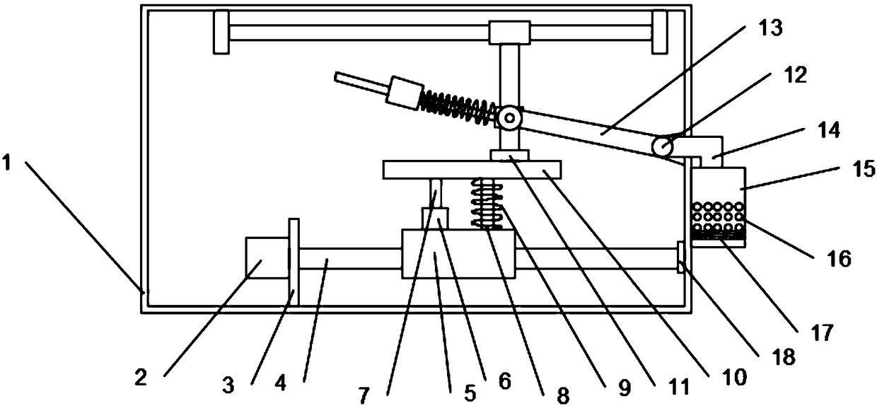 Dust clearing device for computer host