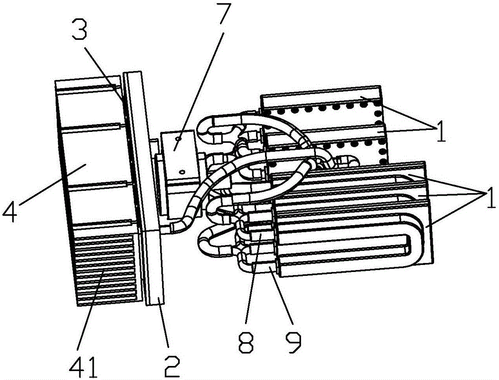 Water cooling heat dissipation module and charging pile module applying same