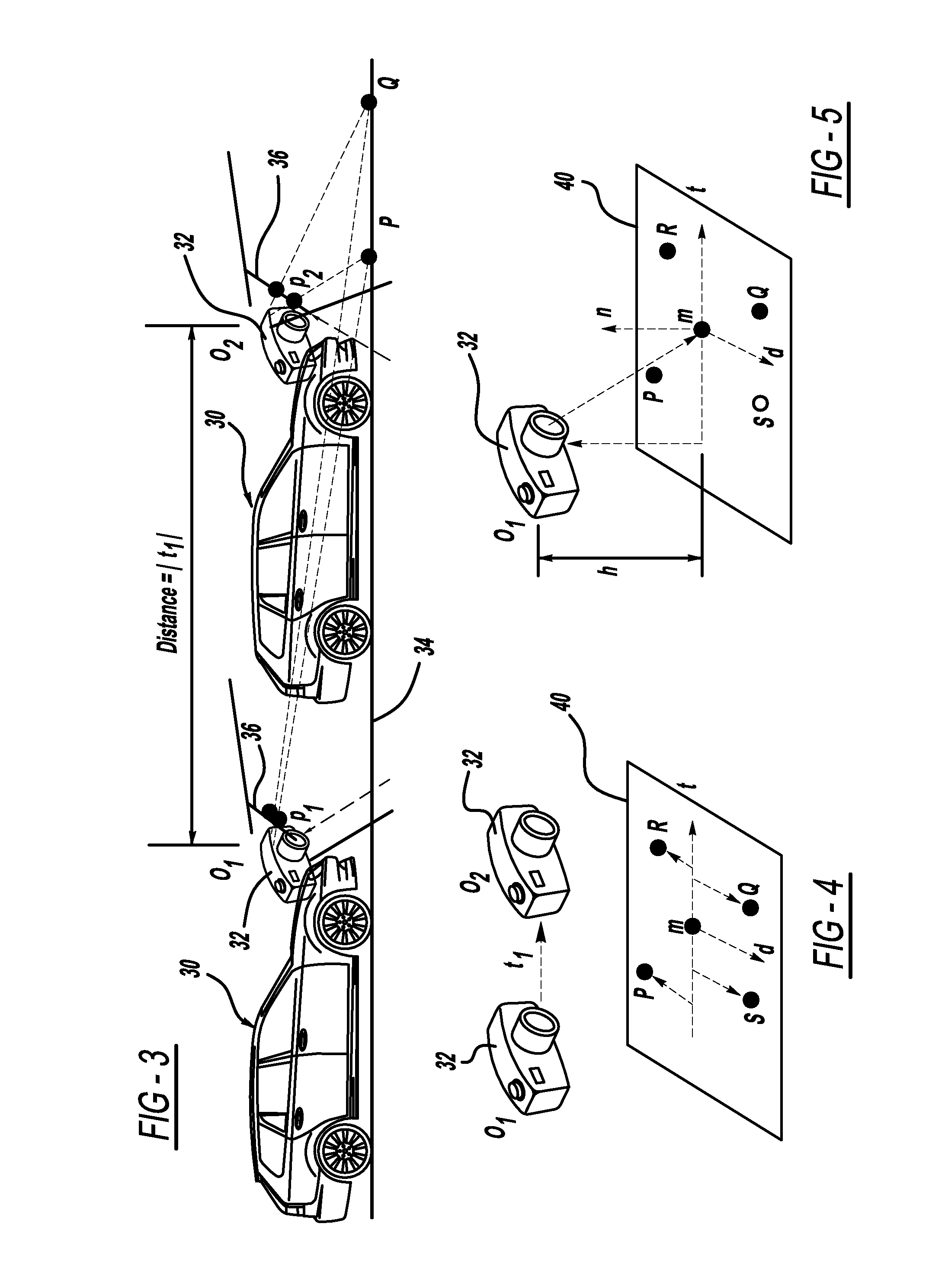 Self calibration of extrinsic camera parameters for a vehicle camera