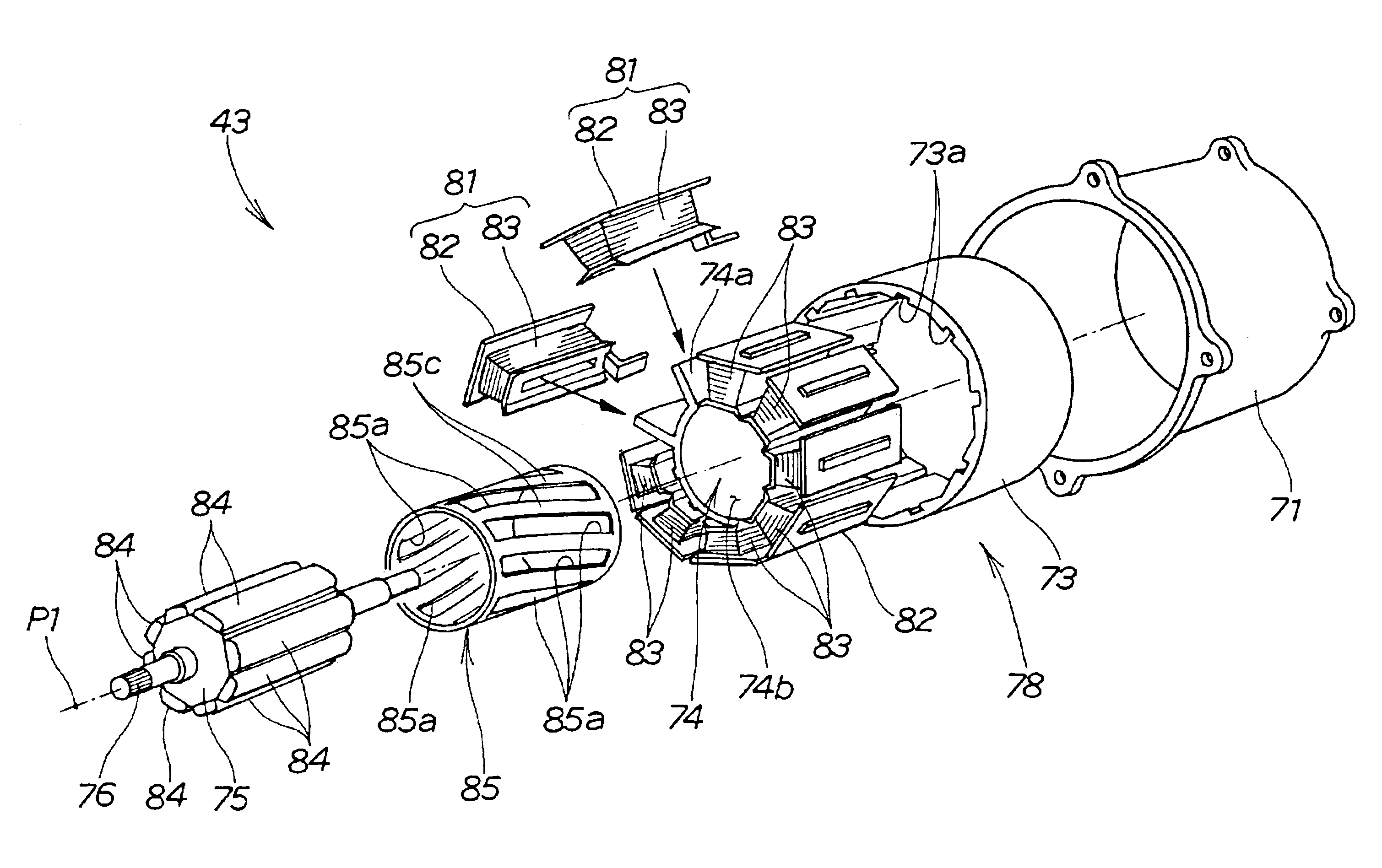 Brushless motor and electric power steering apparatus equipped with the brushless motor