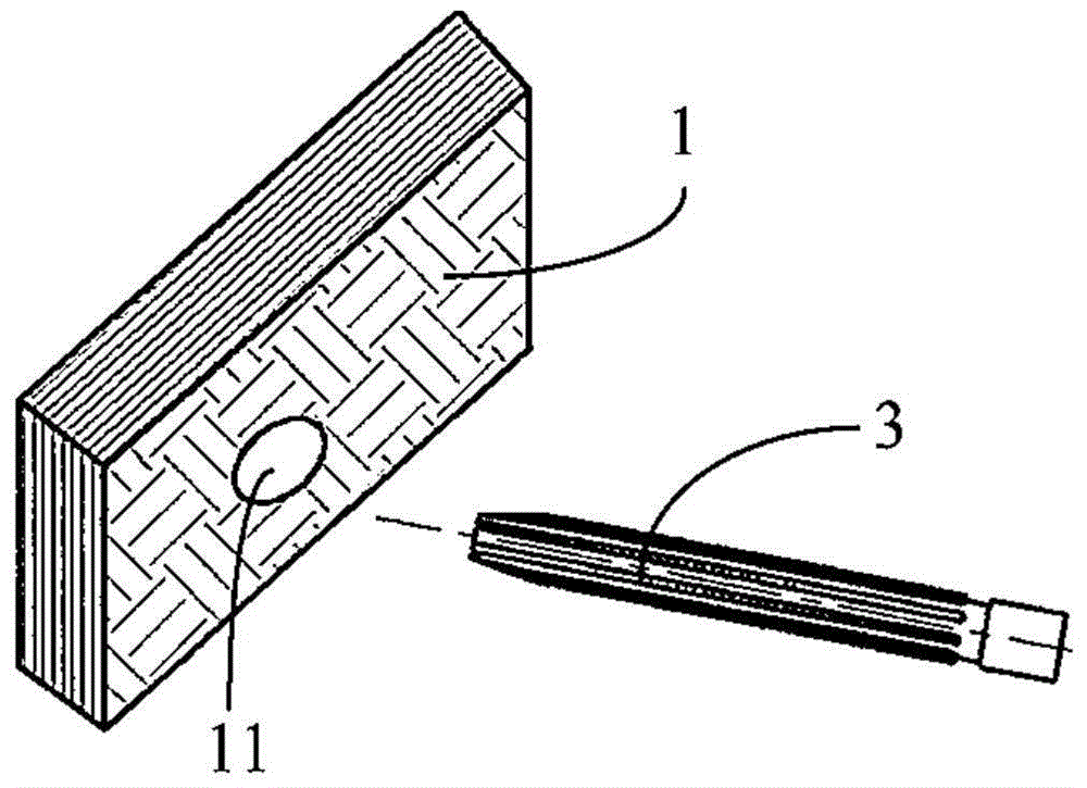 Cold extrusion strengthening method for assembling hole of CFRP composite material laminate