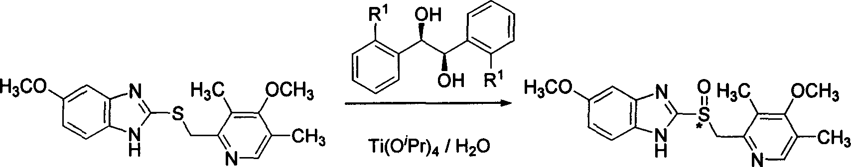 Selective prepn process of (S)-Omeprazole with high antimer