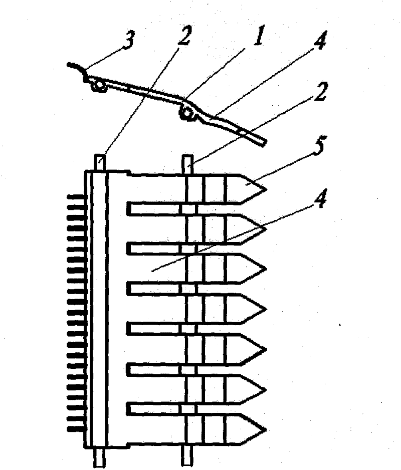 Potato lifter ladder-shaped digging shovel