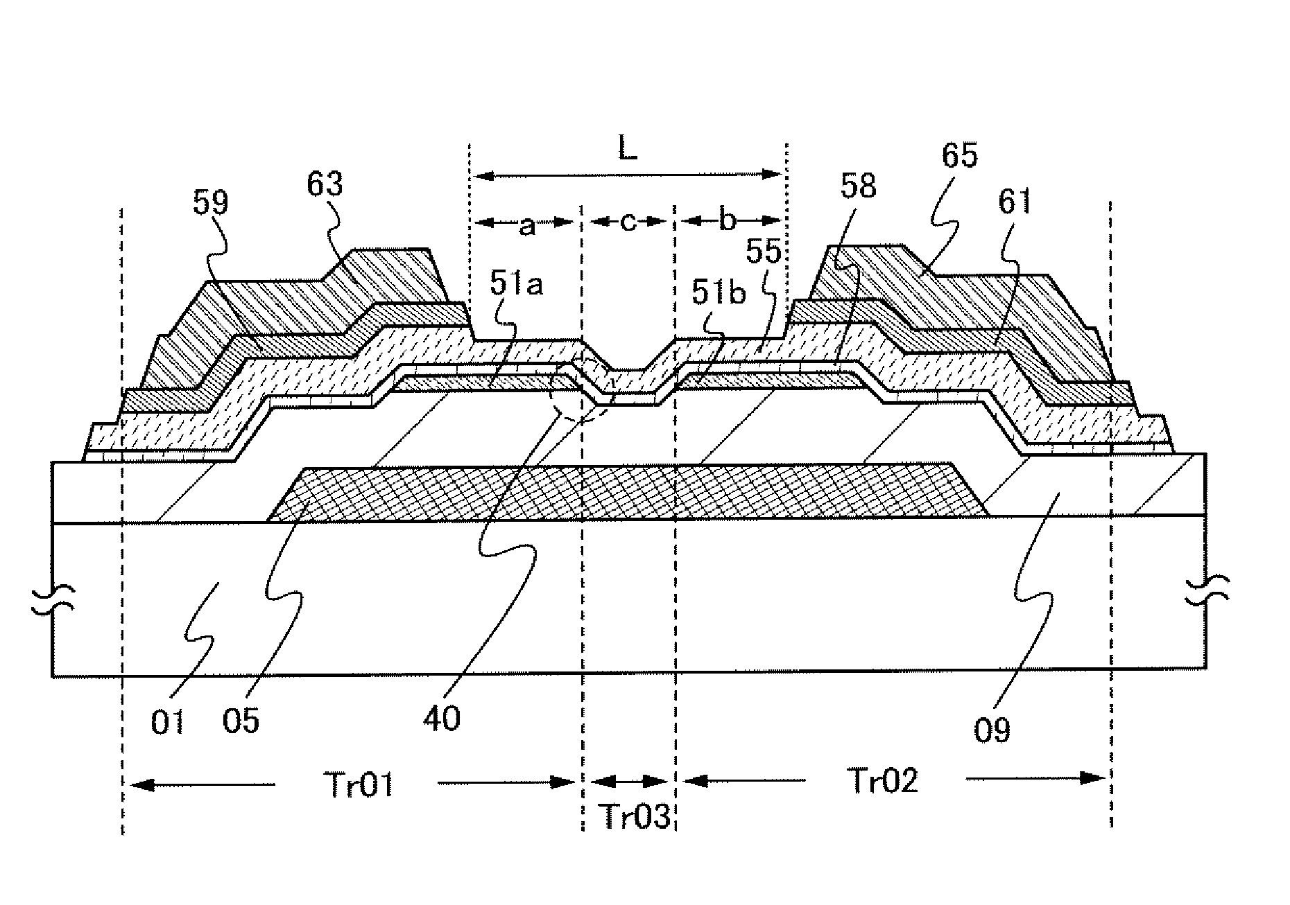 Thin film transistor including a microcrystalline semiconductor layer and amorphous semiconductor layer and display device including the same