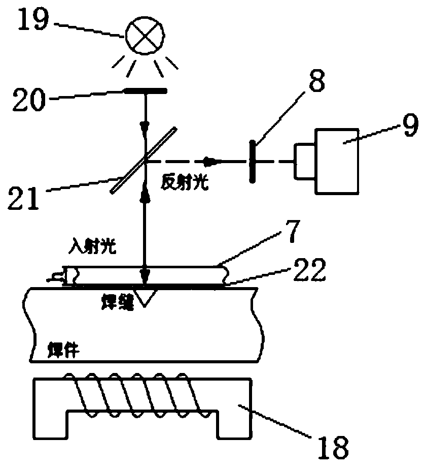 Magneto-optic diaphragm, magneto-optical sensor and weld joint detection device and method