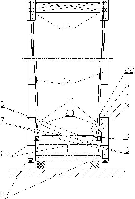 Movable cable stayed bridge with retractile bridge floor and #-shaped vertical multilevel lift bridge