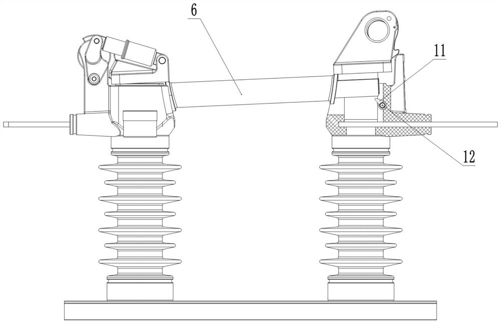 Temperature-measuring outdoor high-voltage enclosed isolating switch with switching-on indication and assistance