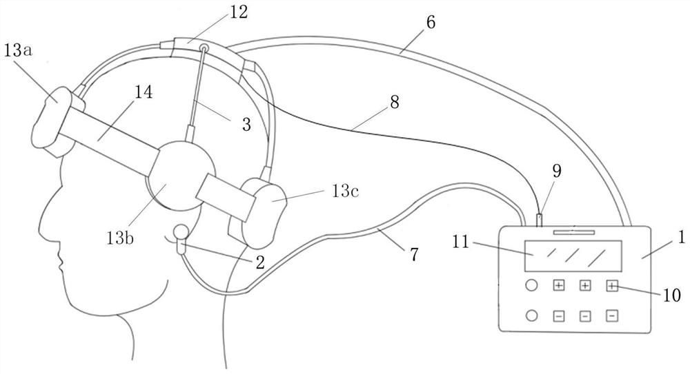 Household five-tone transcranial magnetic stimulation device and five-tone prescription selection method thereof