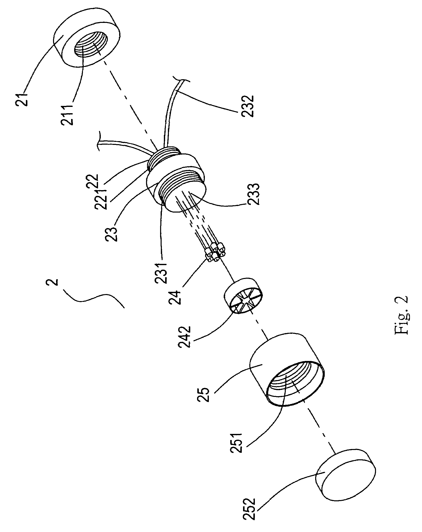 Lamp assembly with LED light sources including threaded heat conduction base