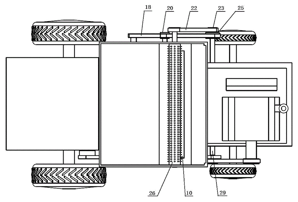 Self-propelled two-layer covering machine for straws of orchard