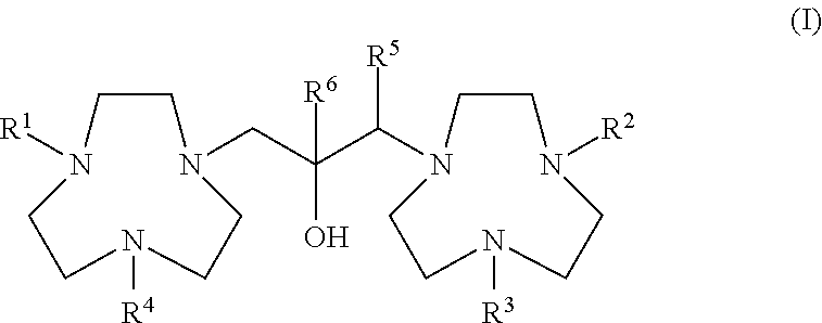 Conjugates of 1,4,7-triazacyclononanes, dinuclear metal complexes of such conjugates, and methods of use for both 1,4,7-triazacyclononanes and conjugates