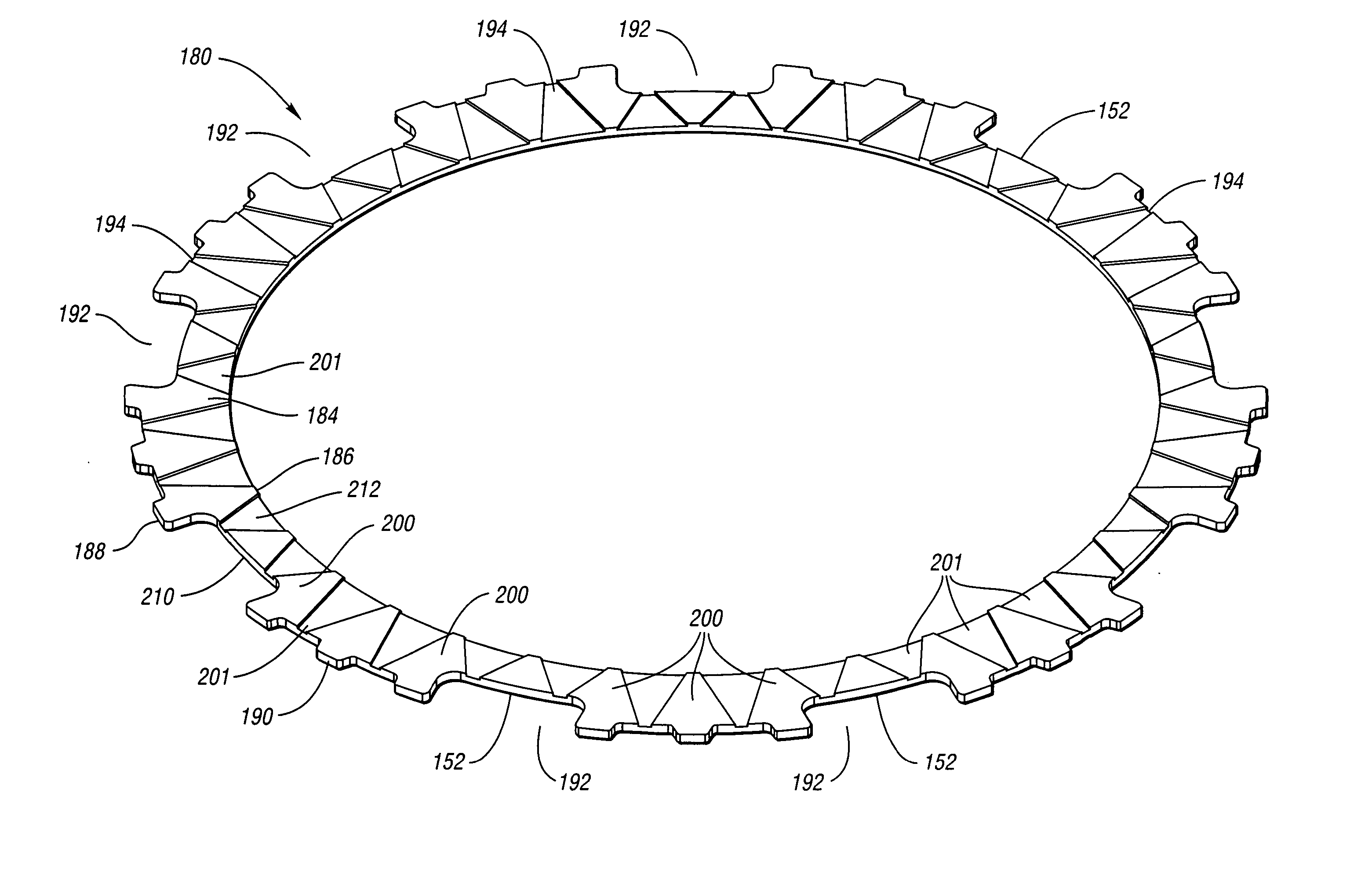 Segmented clutch plate for automatic transmission