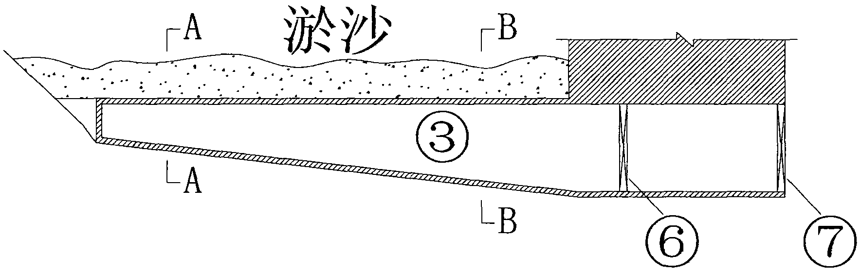 Sediment releasing method for water intake of low-head river channel pivotal power station