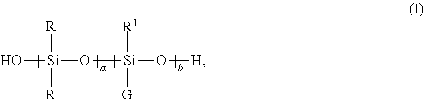 Hair preparations comprising hydroxy-terminated organopolysiloxane(s) and thickener(s)