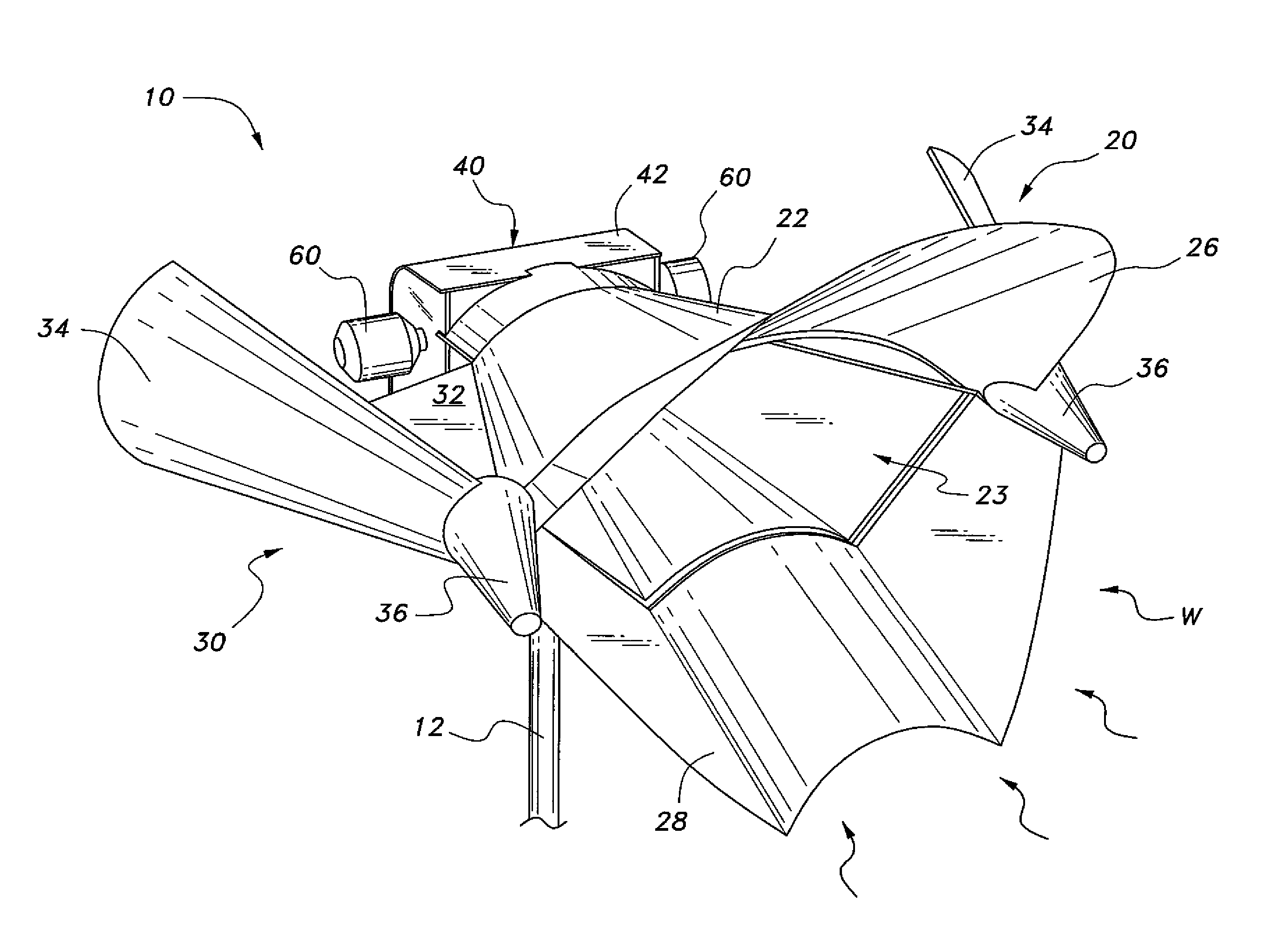 Horizontal ducted wind turbine