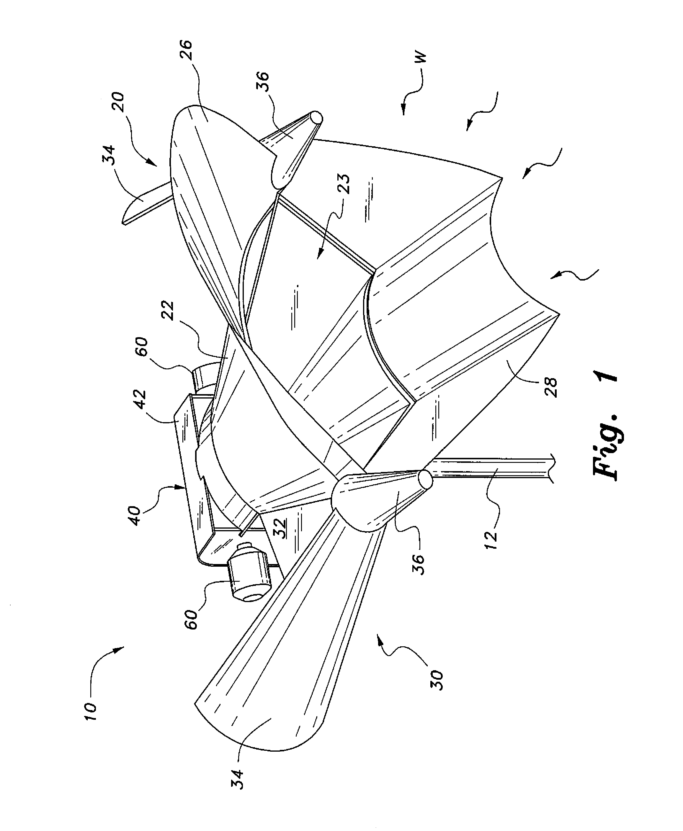 Horizontal ducted wind turbine