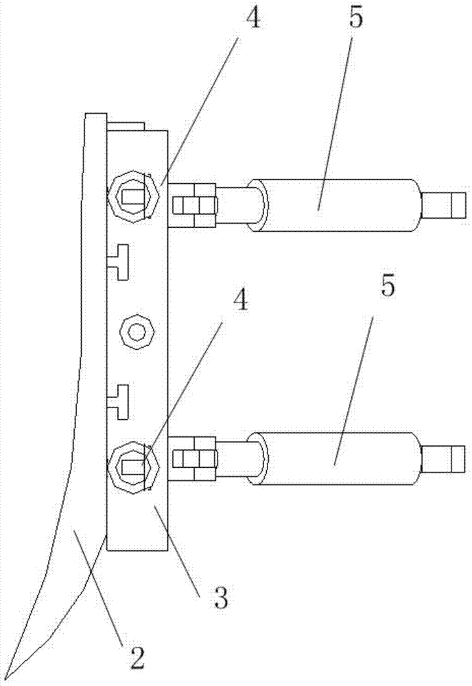 Adjustable coal shoveling plate applied to cutting part of coal mining machine