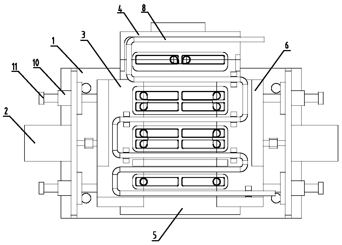 Die separating and combining mechanism of storage battery cast-welding machine