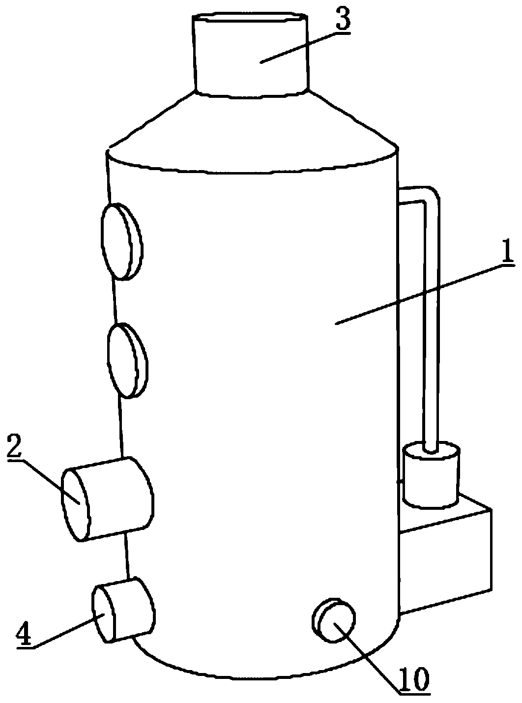 Waste gas conveying and treatment device for environment-friendly equipment