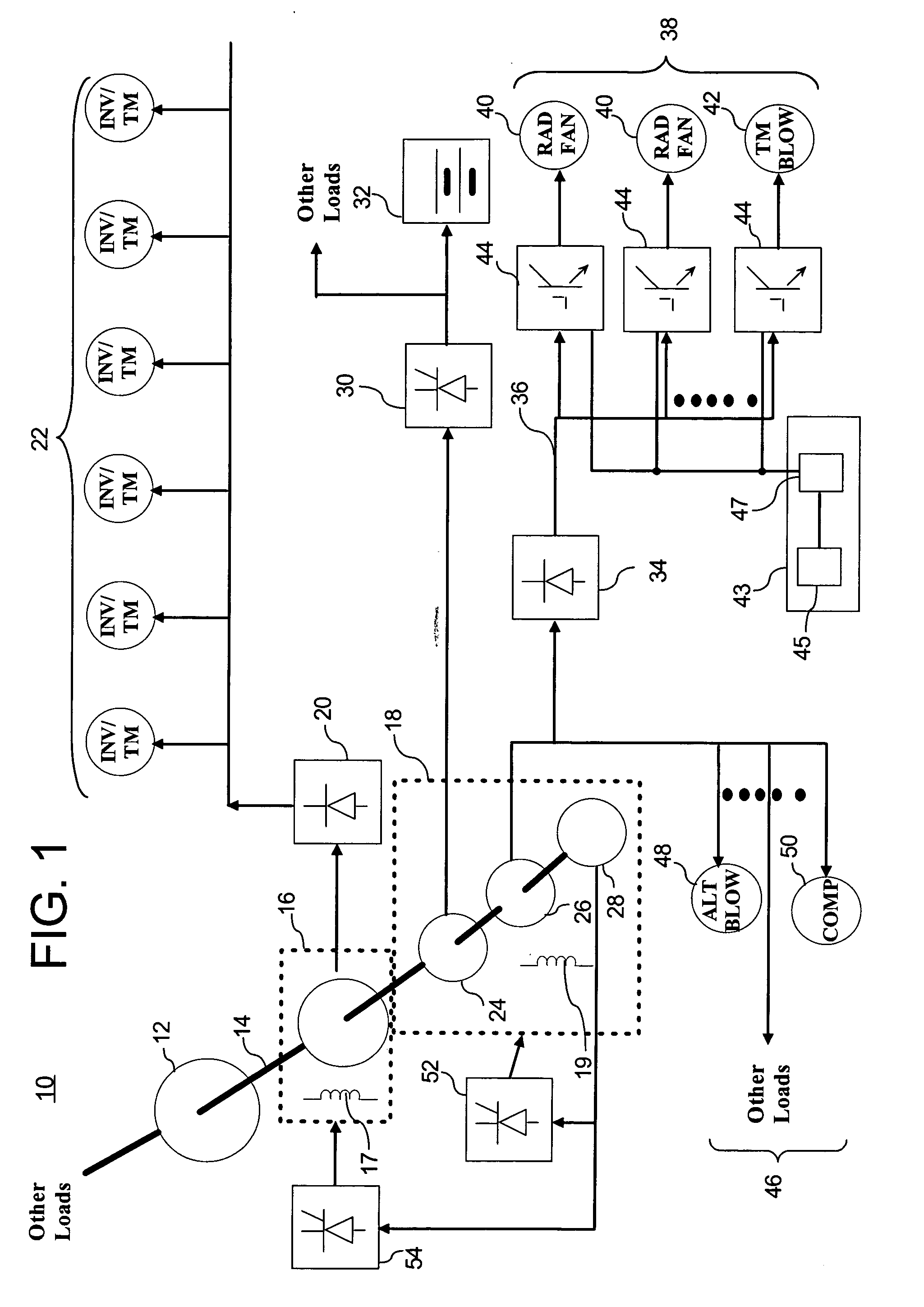 Locomotive auxiliary power system