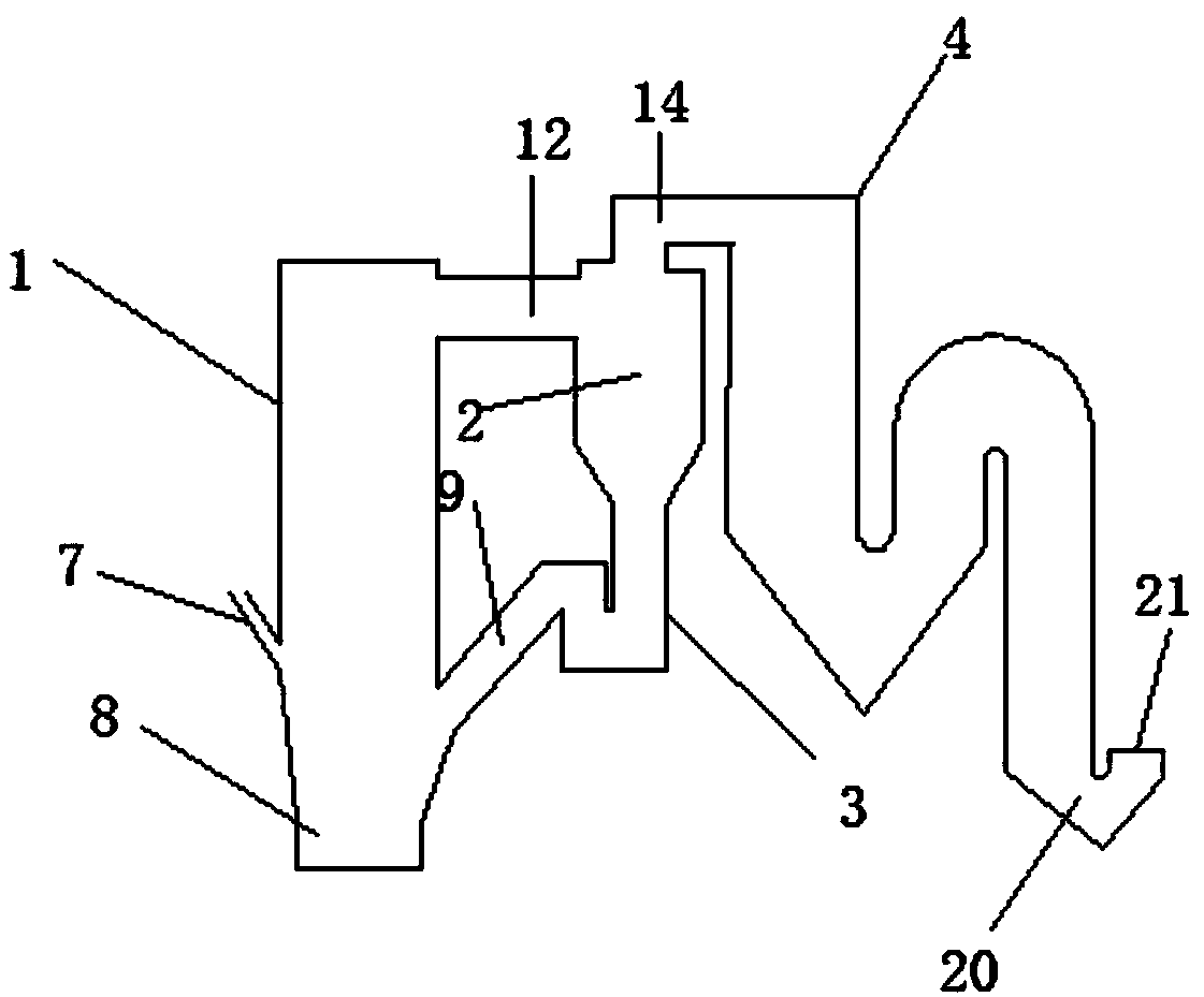 Chain-grate spraying and denitrifying corner tube boiler with horizontal single boiler barrel