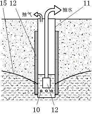 Construction method for super vacuum dewatering well and well tube structure used in construction method